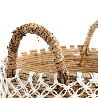 La Cesta de Macramé con Costura Cruzada - L