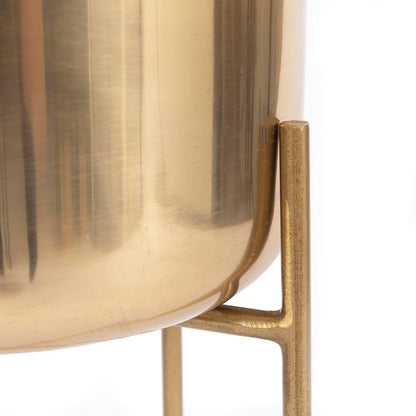 Brass Planter on Stand - Large - Modern Indoor Plant Display