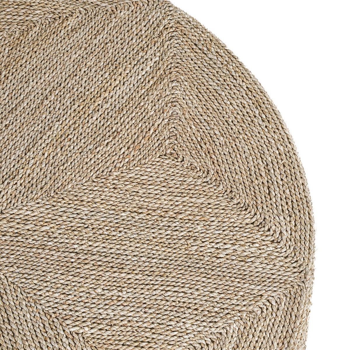 Seagrass Pouffe Ottoman - Natural Woven Footstool - 100cm