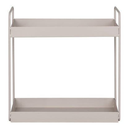 Steel Double Shelf - Minimalist Standing Shelving Unit
