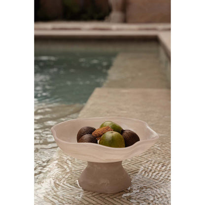 Resin Fruit Bowl Stand - Organic Pink and White Tiered Display