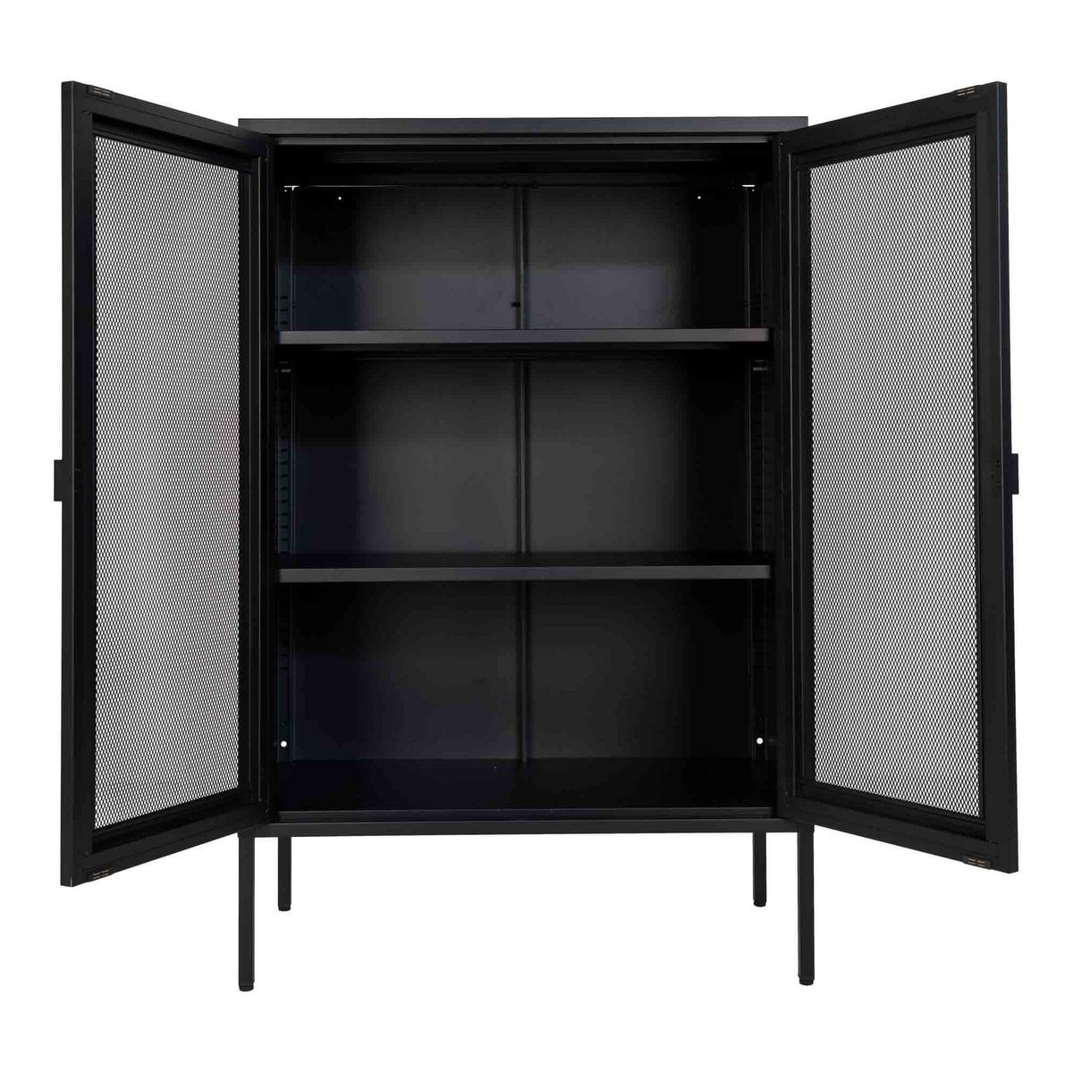 Black Steel Display Cabinet - Modern Industrial Style - 80x40x120 cm