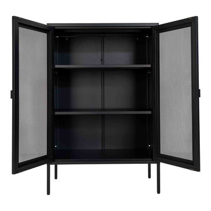 Black Steel Display Cabinet - Modern Industrial Style - 80x40x120 cm
