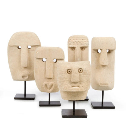 Hand-Carved Sandstone Sumba Stone Statue – Indonesian Artisan Home Decor