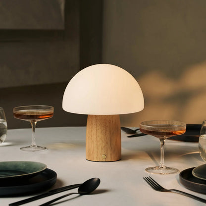 Cordless Table Lamp - Light Brown Dimmable Accent Lamp