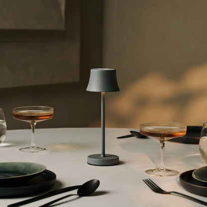 De Pijp Mini Mouse Grey Rechargeable Table Lamp | Wireless Charging & Dimmable