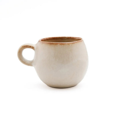 Ceramic Espresso Cup - Small Beige Coffee Cup, Handcrafted