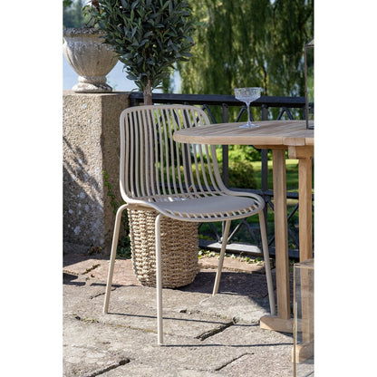 Branson Garden Chair - Sand, Stackable, 55x46.5x82 cm - Set of 4