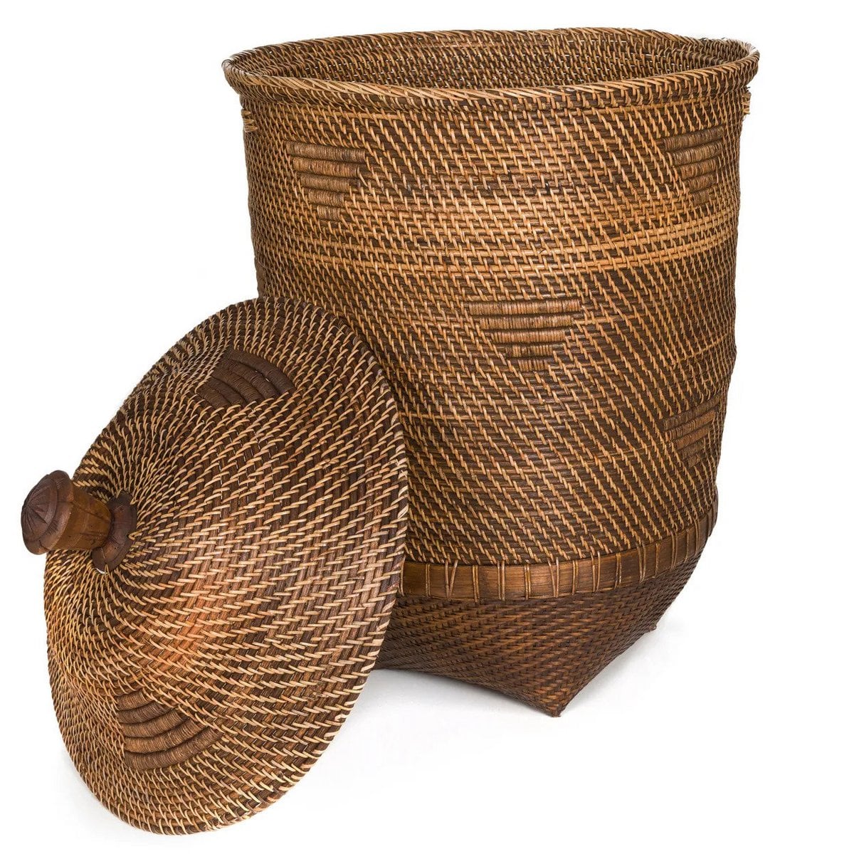 Rattan Laundry Basket XL – Colonial Style – Natural Brown