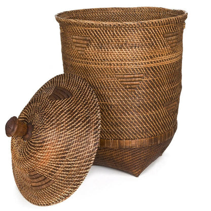 Rattan Laundry Basket XL – Colonial Style – Natural Brown