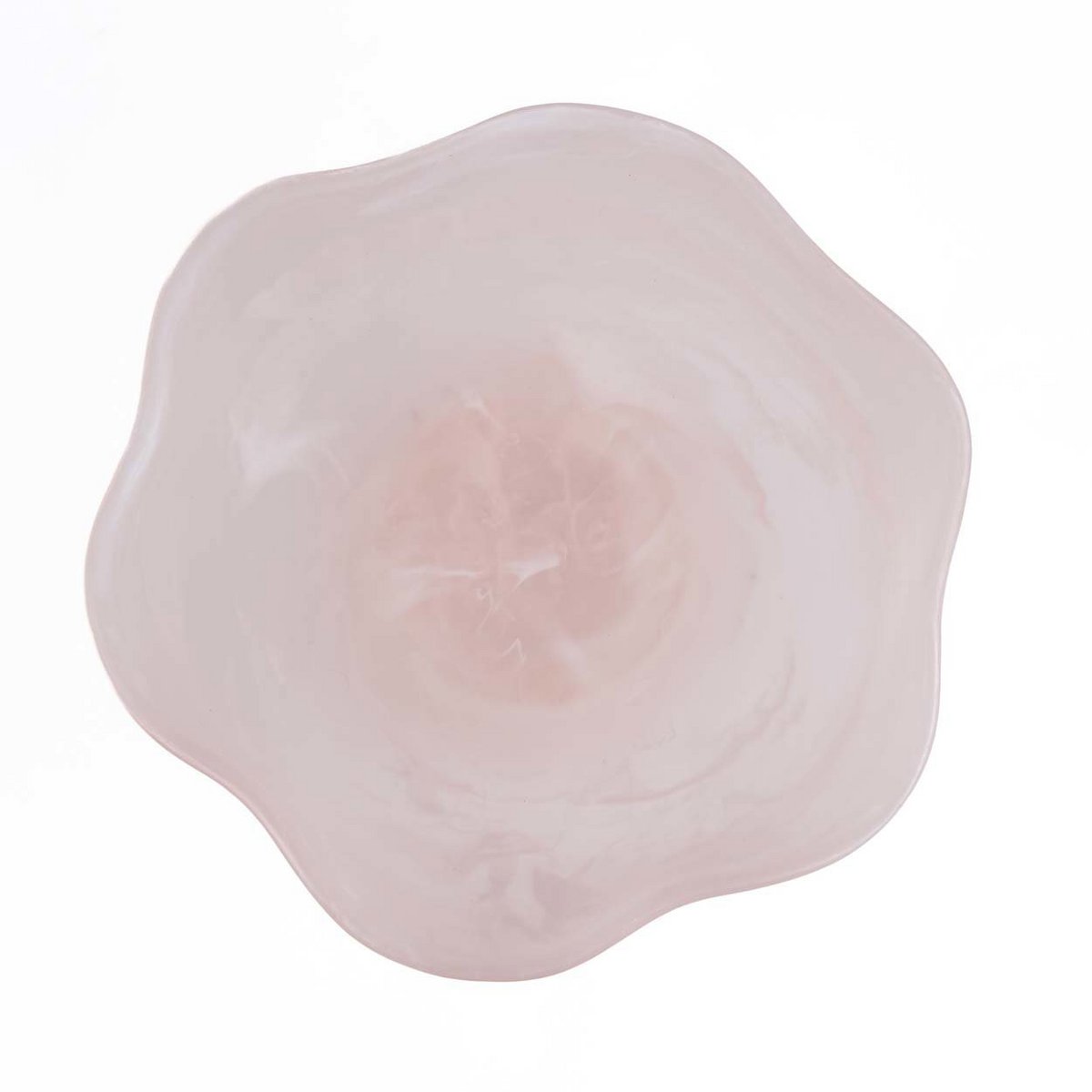 Resin Fruit Bowl Stand - Organic Pink and White Tiered Display