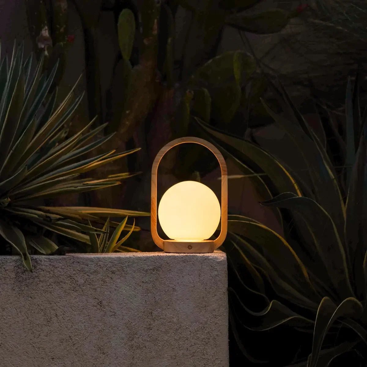Skye Light Brown Wooden Cordless Lamp | Rechargeable, Dimmable & 3 Light Modes