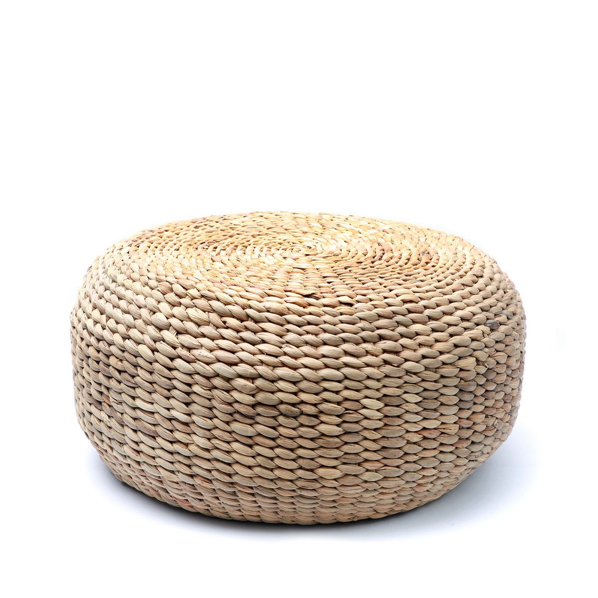 Natural Hyacinth Pouffe Ottoman - Medium Size