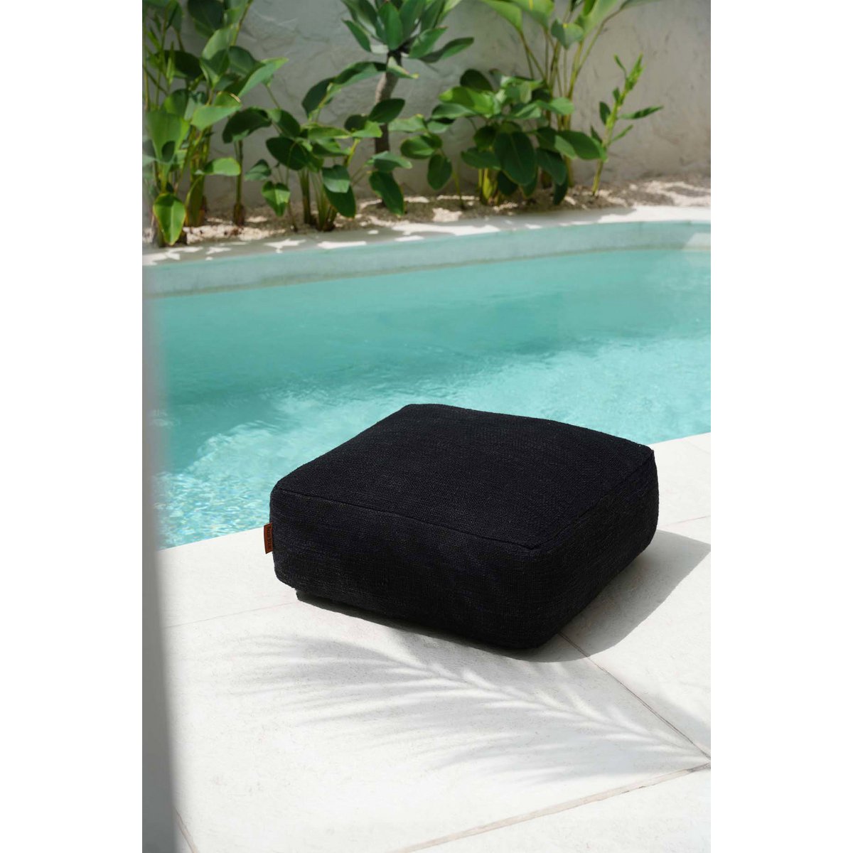Black Pouffe Ottoman - Comfortable Seating