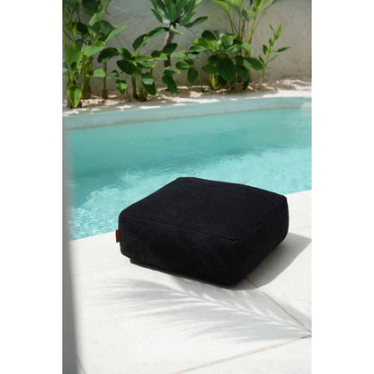 Black Pouffe Ottoman - Comfortable Seating