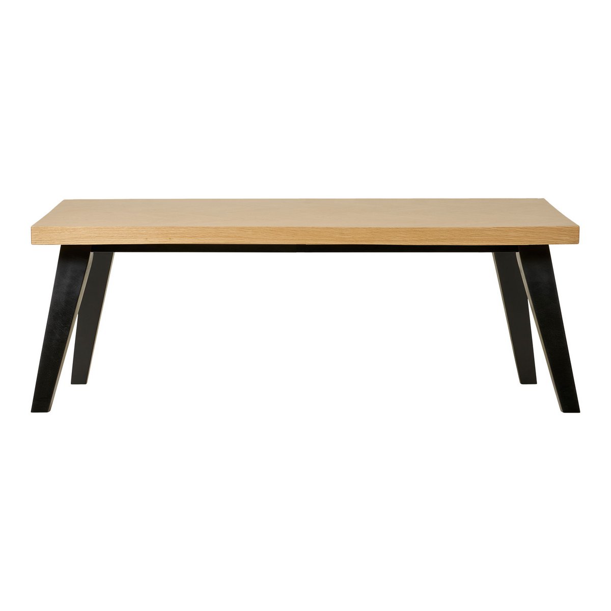Coffee Table Oak Veneer Herringbone Pattern - 60x120cm