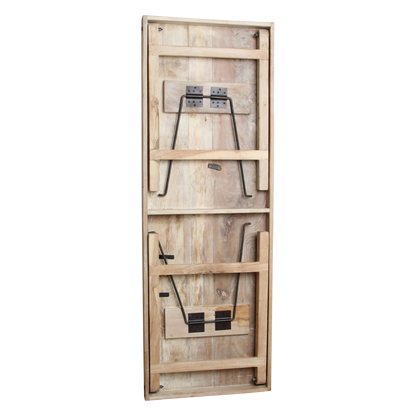 Limewash Reclaimed Wood Dining Table - Rustic Folding Market Board