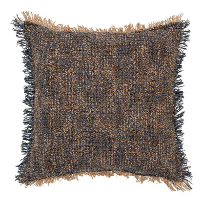 Cotton Blend Cushion - Blue and Yellow Throw Pillow - 45x45 cm