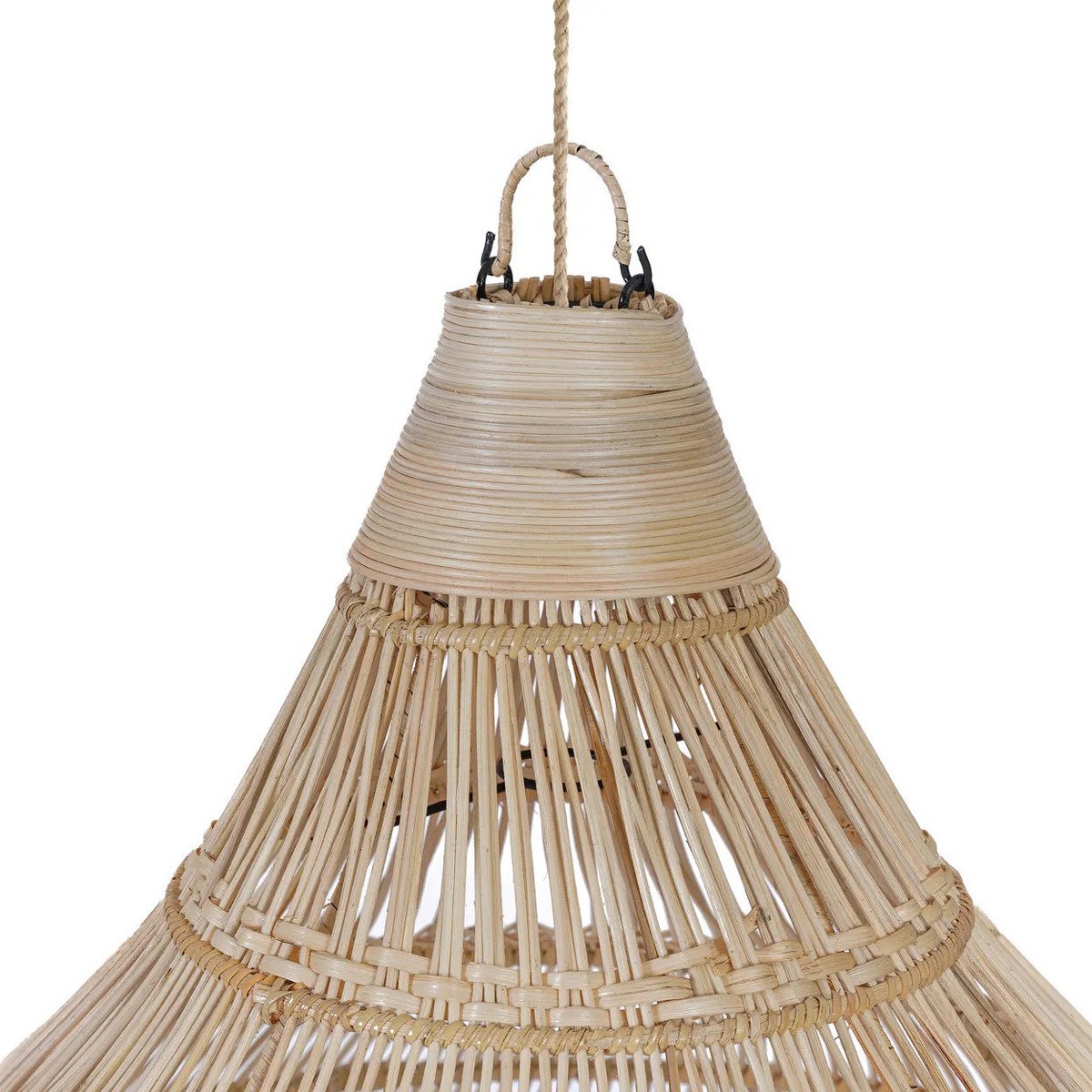 Rattan Pendant Light - Natural Teardrop Shade - Medium