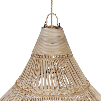 Rattan Pendant Light - Natural Teardrop Shade - Medium
