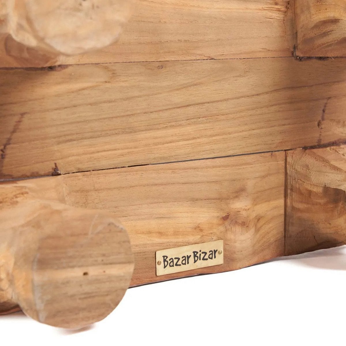 Teak Serving Tray - Natural Wood Snack & Tapas Platter