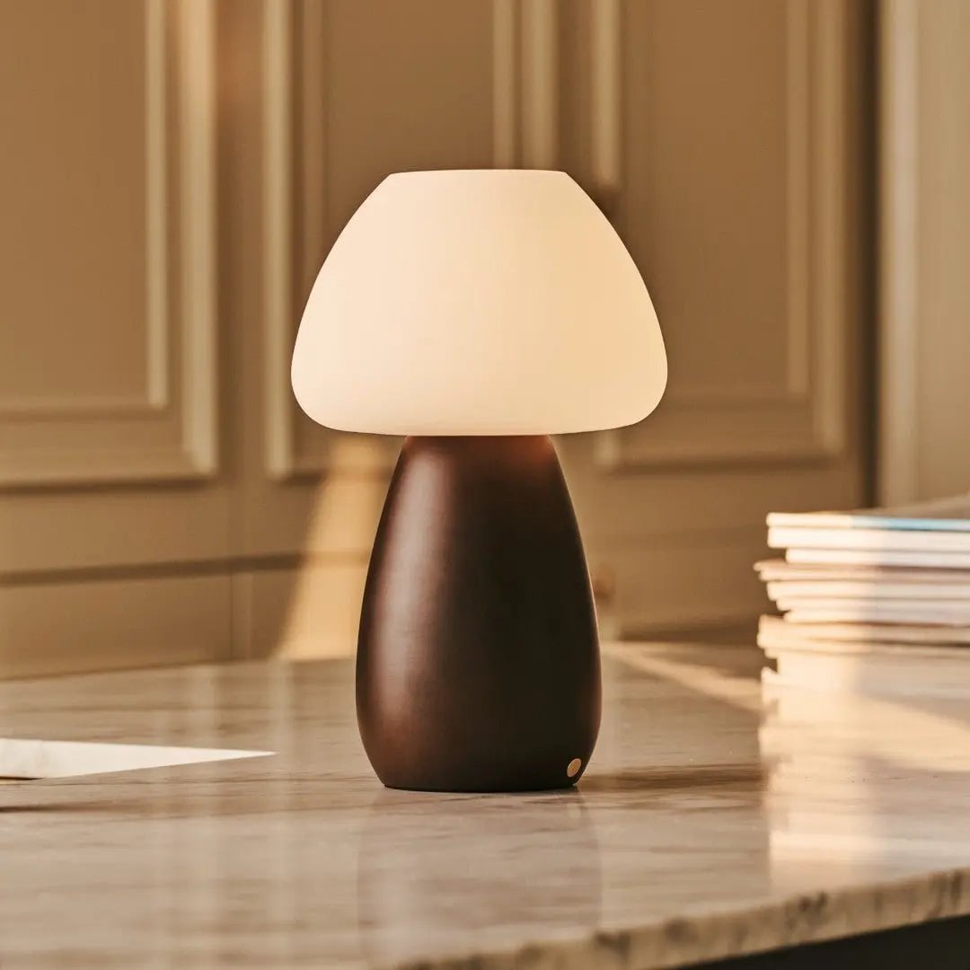Bear Dark Brown Rechargeable Lamp | Cordless, Dimmable & Up to 100 Hours of Battery Life