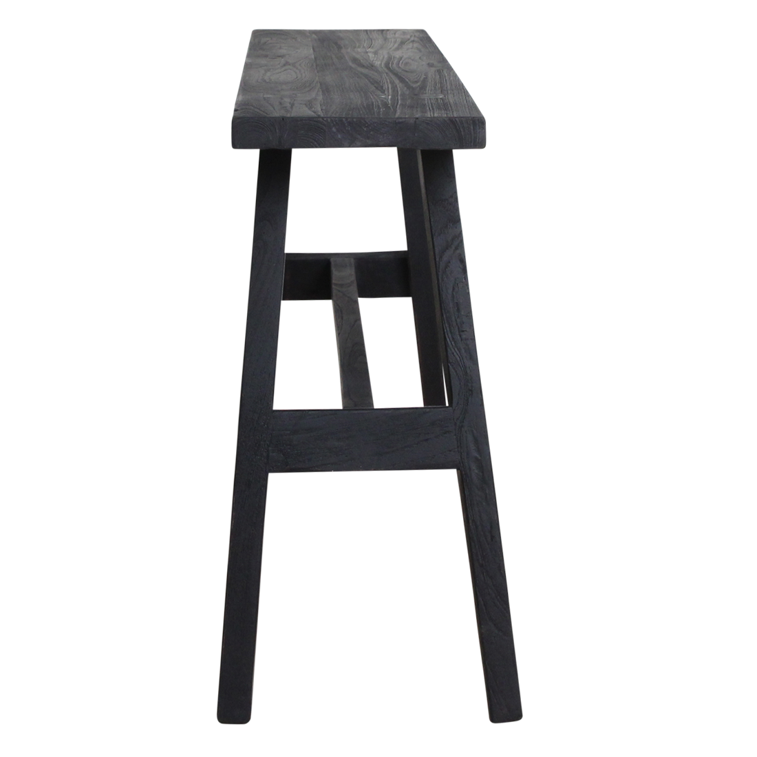 Black 'bus stop' bench Large