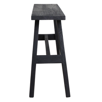 Black 'bus stop' bench Large