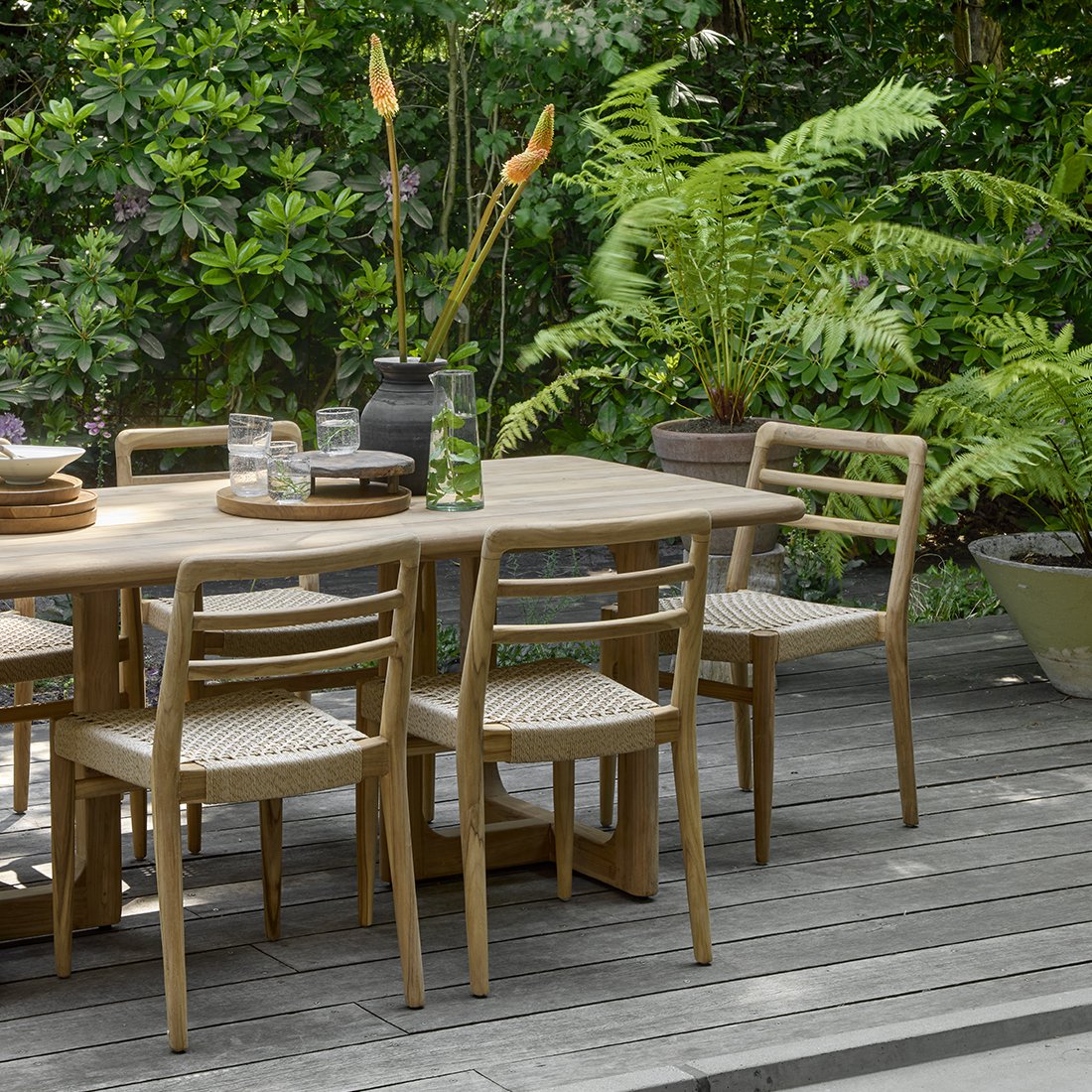 Teak Garden Chair - Natural FSC Wood Outdoor Seating