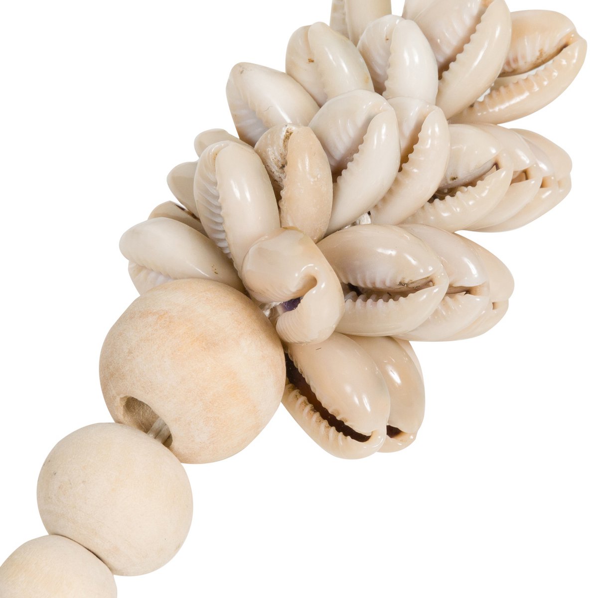 Natural Wood Keychain - Canggu Shell Charm, Coastal Style