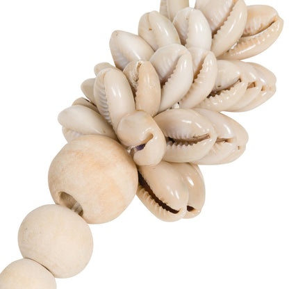 Natural Wood Keychain - Canggu Shell Charm, Coastal Style