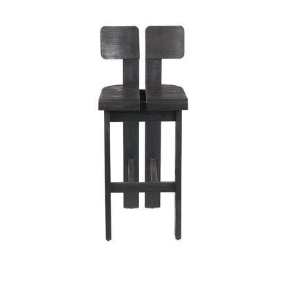 Black Barstool Handmade from Natural Materials