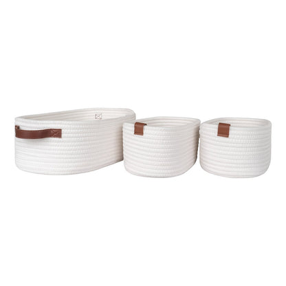 Jarana Baskets - White, set of 3