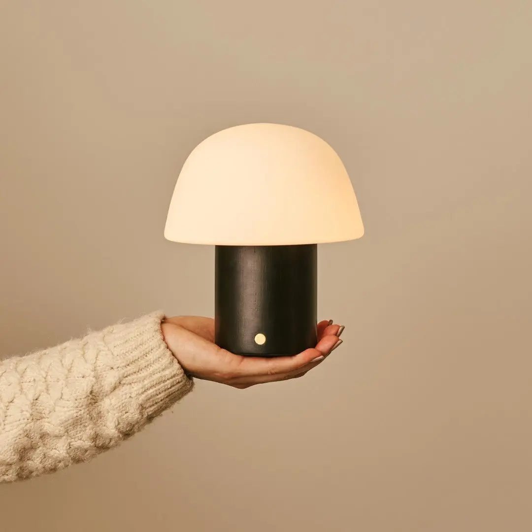 Yannick Black Cordless Table Lamp | Modern, Battery-Powered & Sustainable Design