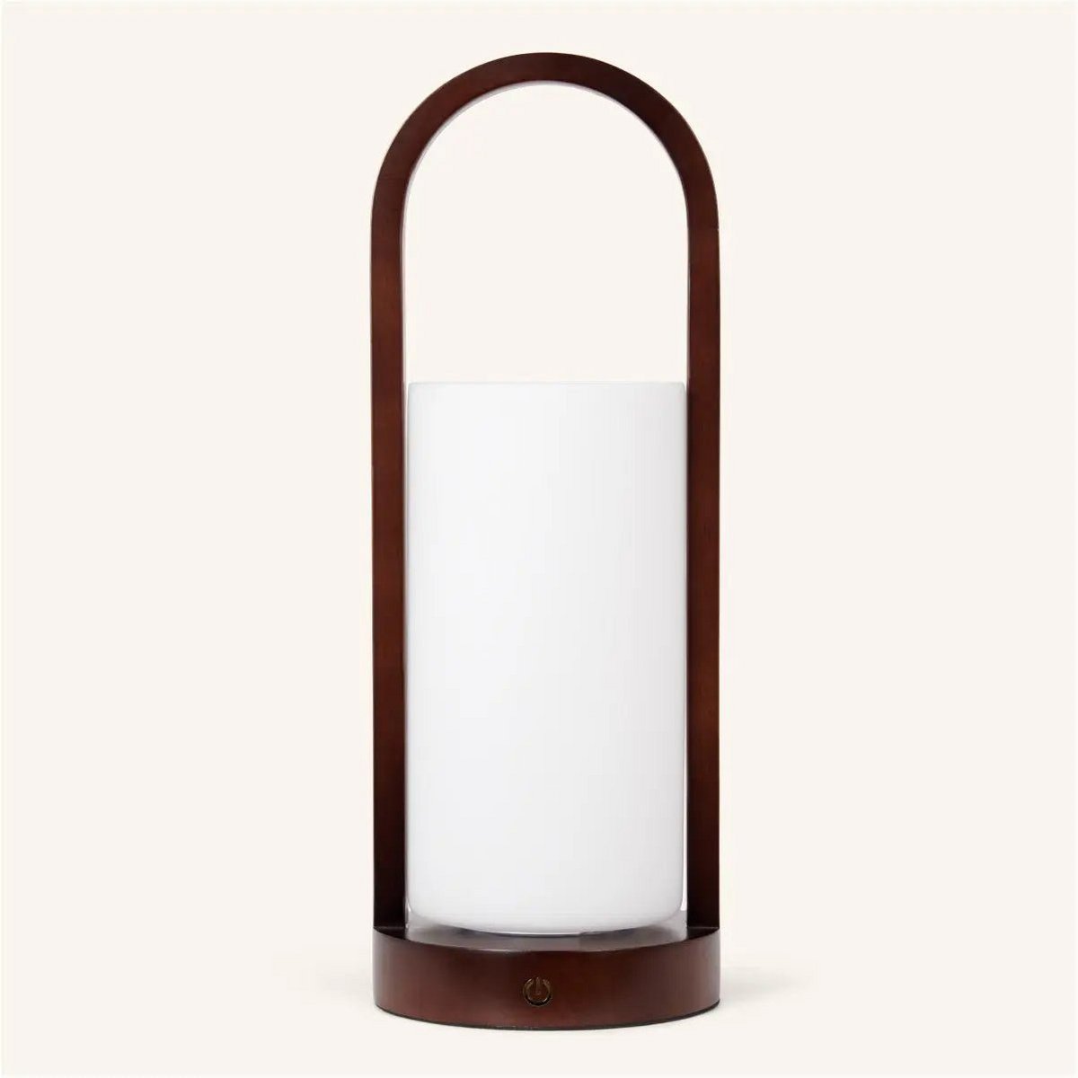 Scandinavian Wooden Table Lamp – Cordless Dimmable LED, Dark Brown