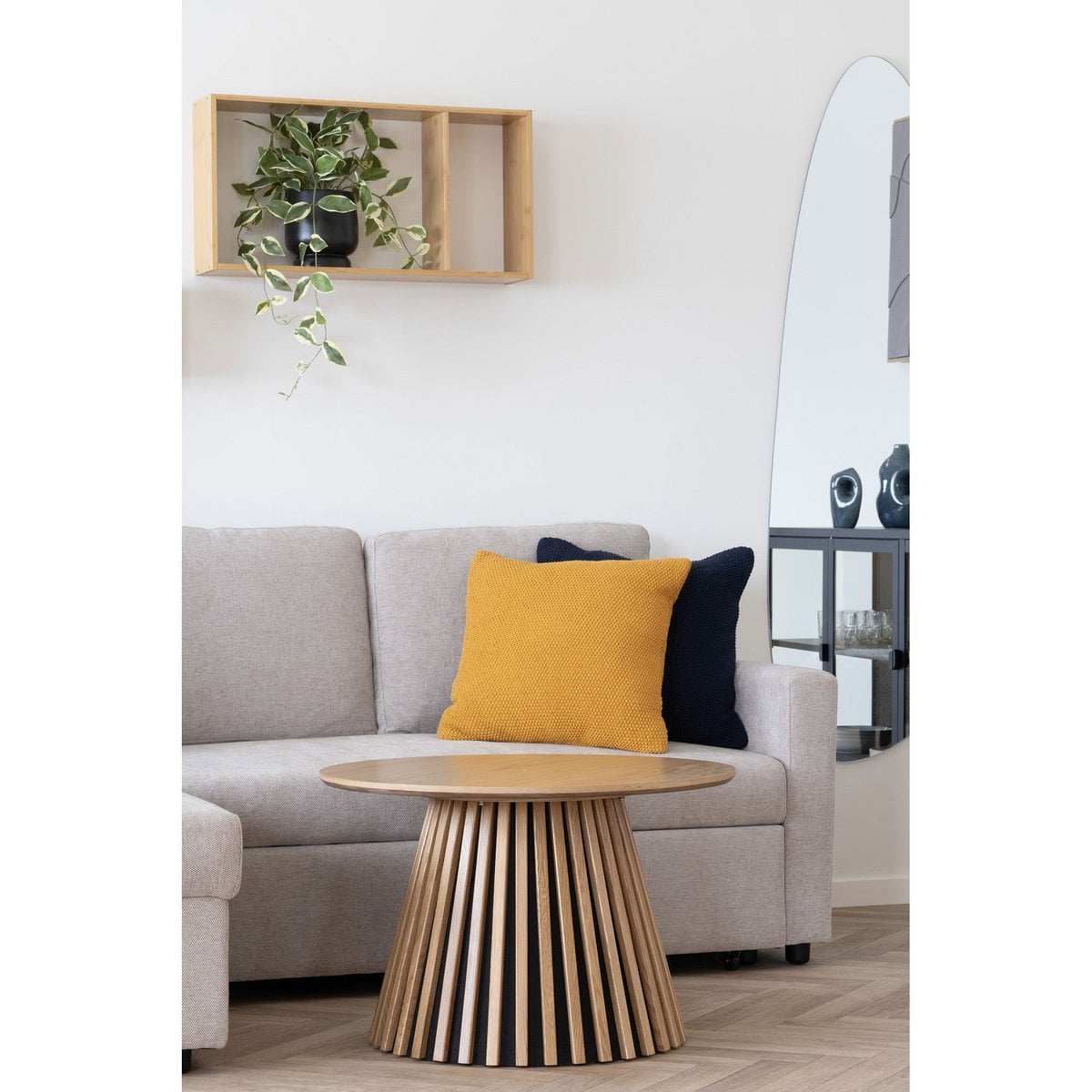 Ember Wall Shelf - Natural, Bamboo, 70x15x35.5 cm