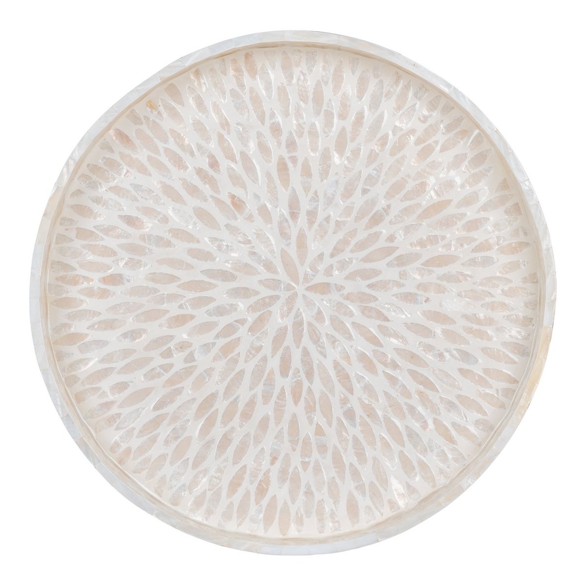 Tray - Tray, bamboo/capiz, beige, 40x40x3,5 cm