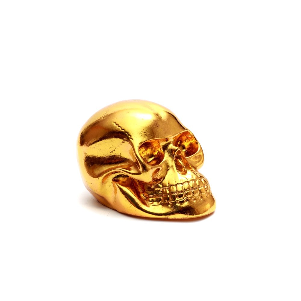 Resin Skull Head Gold S