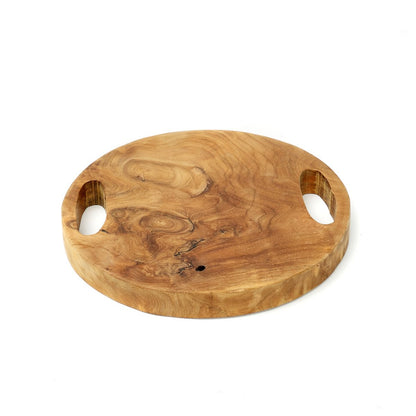 Teak Root Serving Tray - Natural Wood, Small Rustic Tray