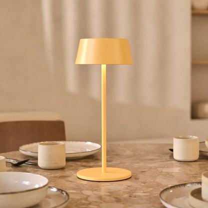 Amber Yellow Table Lamp – Cordless Dimmable LED Light