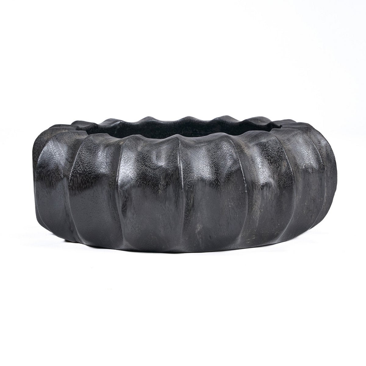 Mango Wood Decorative Bowl - Black Kuro Kabocha