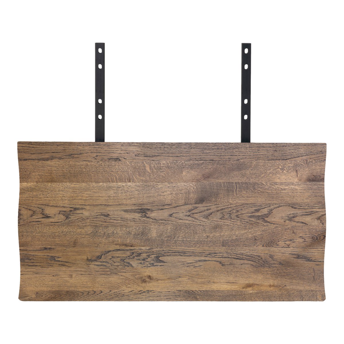 Extension Plates for 3 Meter Toulon Table - Wave Edge - Smoked, Oak/Steel, 100x50x4 cm - Set of 2