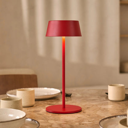 Hugo Berry Red Rechargeable Table Lamp | Dimmable, Stylish & Cordless