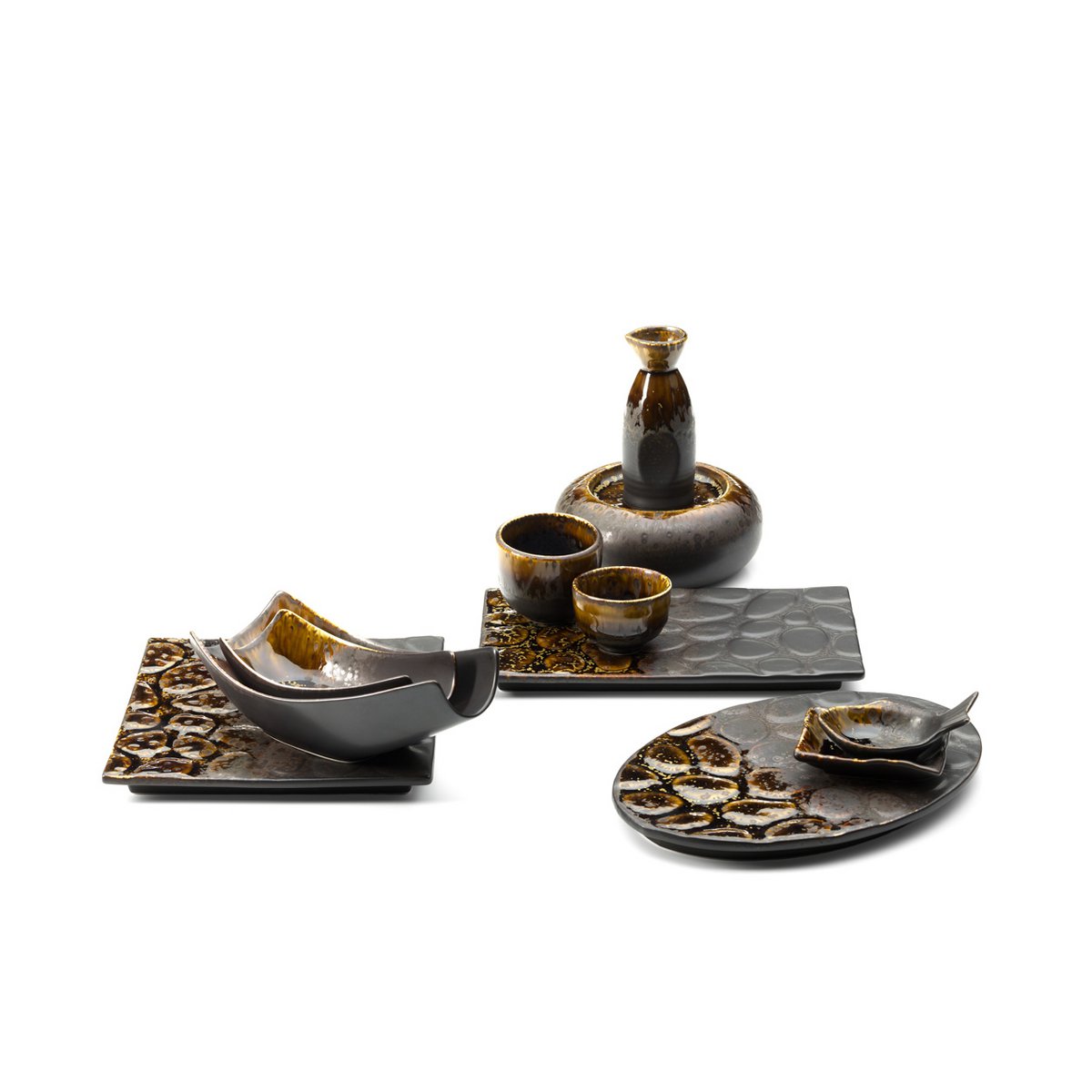 The Merapi Serving Bowl - Brown - L