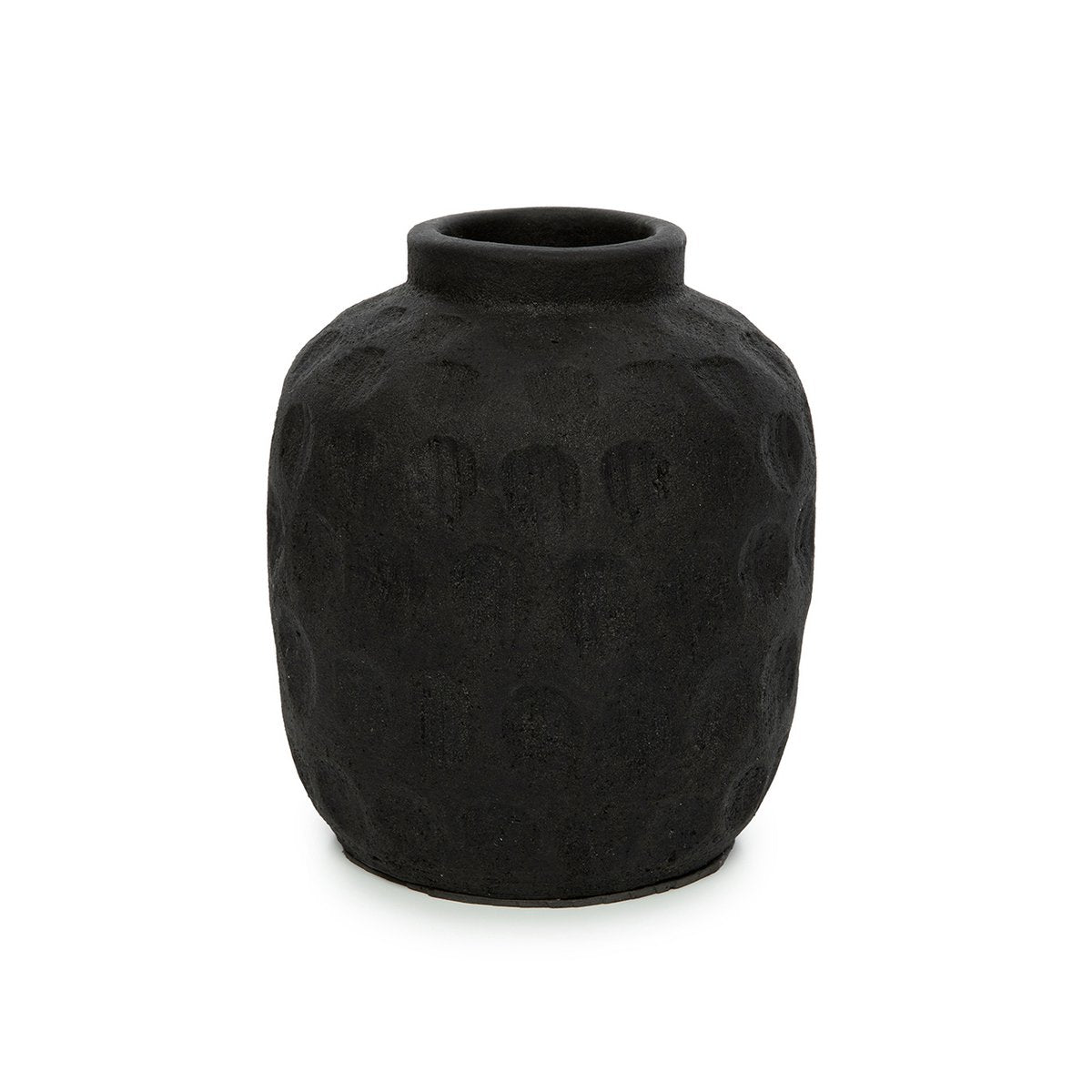 Terracotta Vase - Black Trendy Vase for Home Decor - Medium