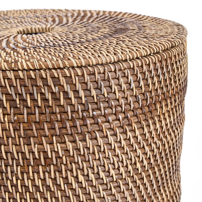 Rattan Laundry Basket - Natural Brown Woven Storage