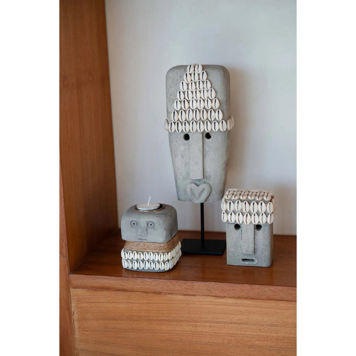 Sandstone Sculpture on Stand - Hand-Carved Sumba Stone Decor