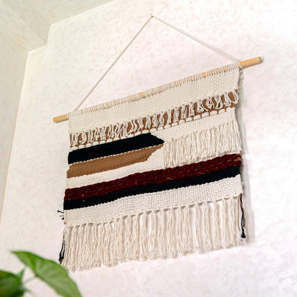 Large Macrame Wall Hanging – Woven Boho Wall Decor – Modern Cotton Wall Hanging Natural Material – Handwoven Wall Decor 120x95 cm UDARA