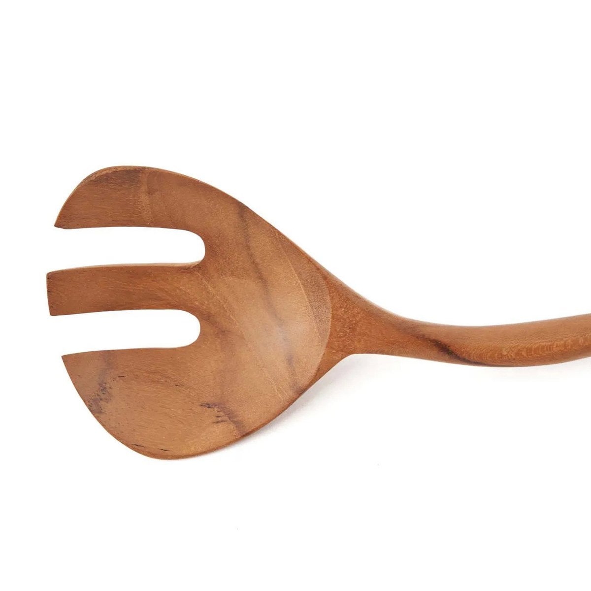 Teak Salad Fork - Twisted Handle - Natural Wood