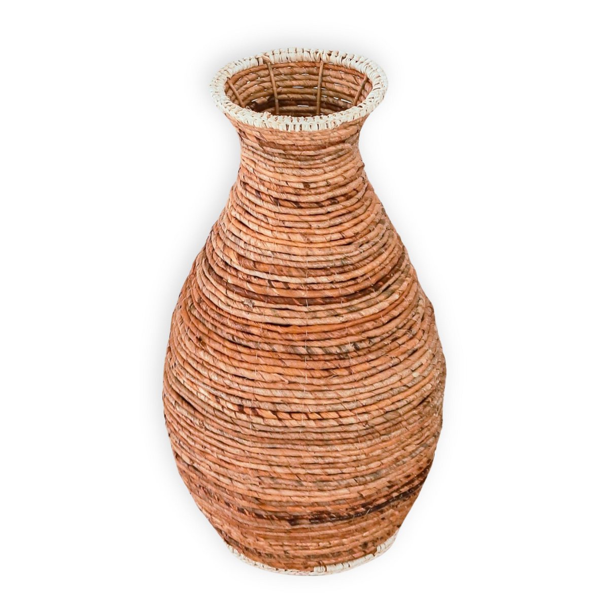 Banana Fiber Vase - Tall Decorative Floor Vase for Dried Botanicals